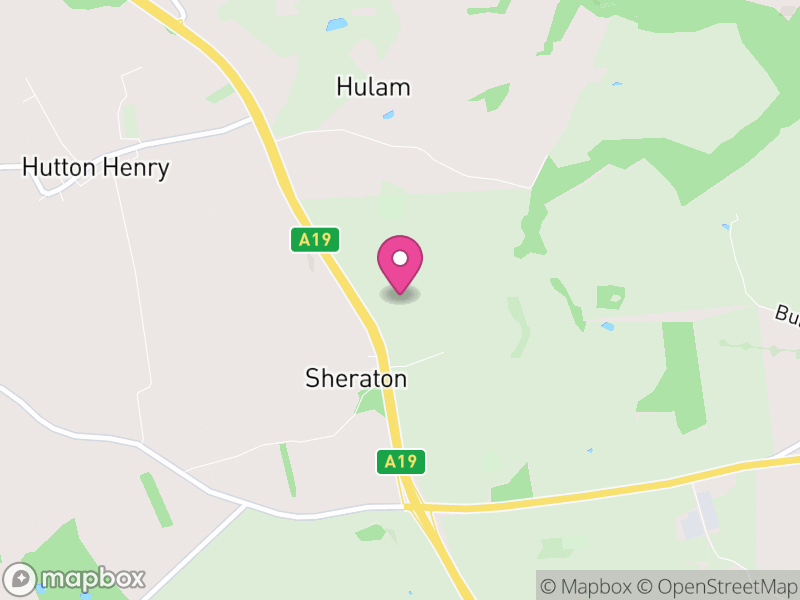 Map of Sheraton with Hulam, County Durham