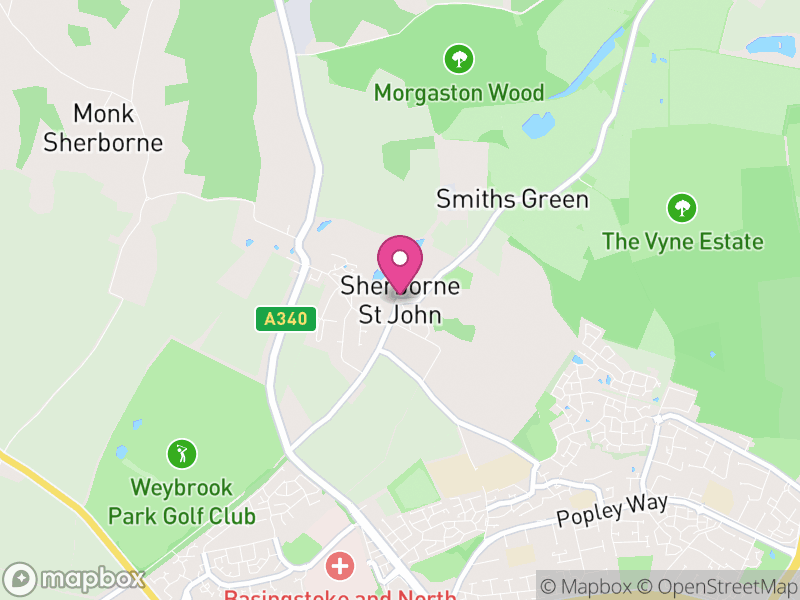 Map of Sherborne St. John, Basingstoke and Deane