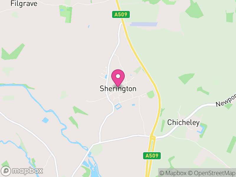 Map of Sherington, Milton Keynes