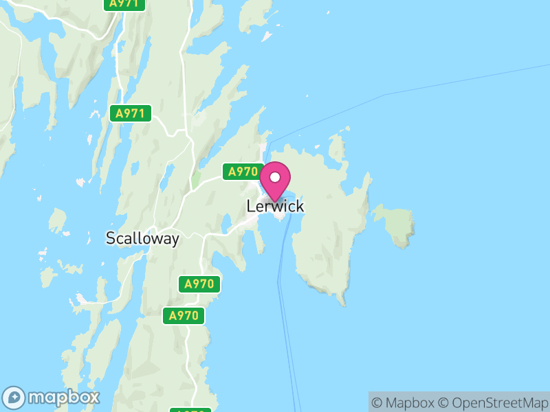 Map of Shetland Islands, Scotland