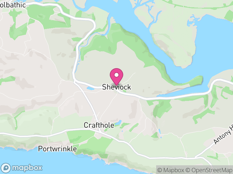 Map of Sheviock, Cornwall