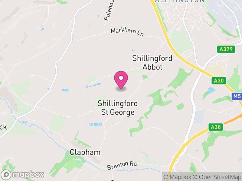 Map of Shillingford St. George, Teignbridge
