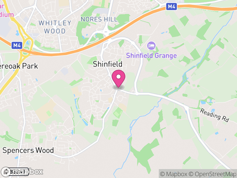 Map of Shinfield, Wokingham