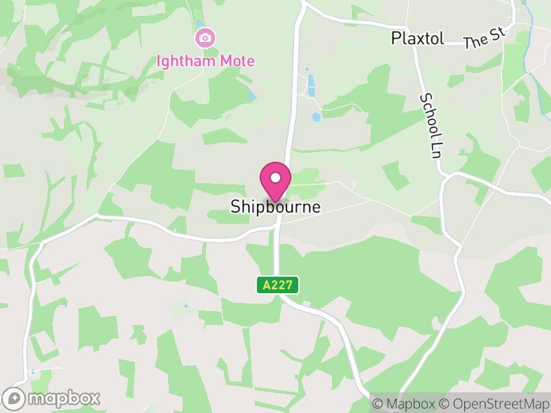 Map of Shipbourne, Tonbridge and Malling