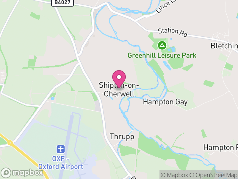Map of Shipton-on-Cherwell and Thrupp, Cherwell