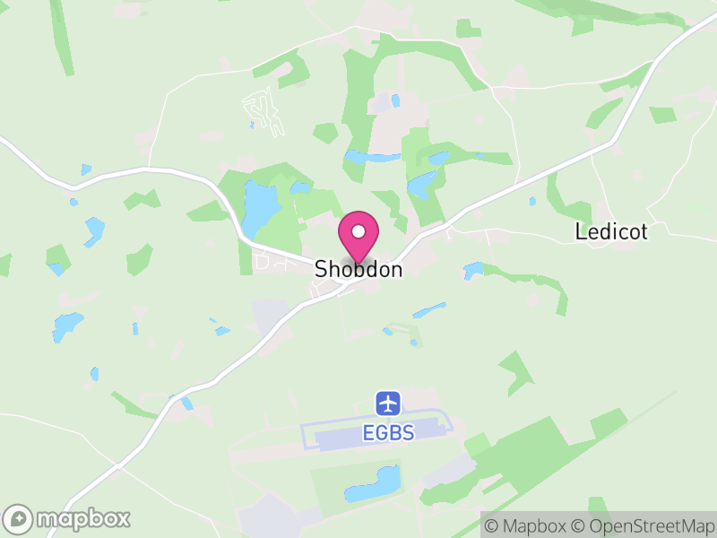 Map of Shobdon, Herefordshire