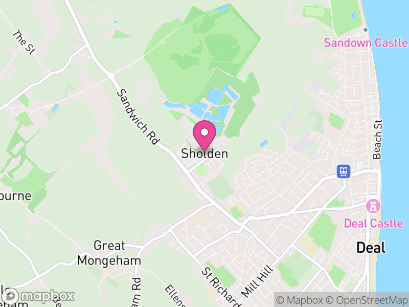 Map of Sholden, Dover