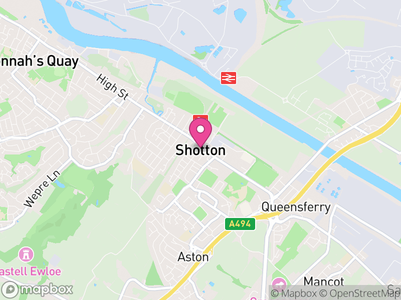 Map of Shotton, Flintshire