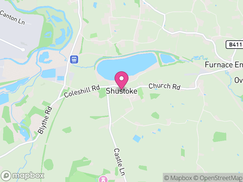 Map of Shustoke, North Warwickshire