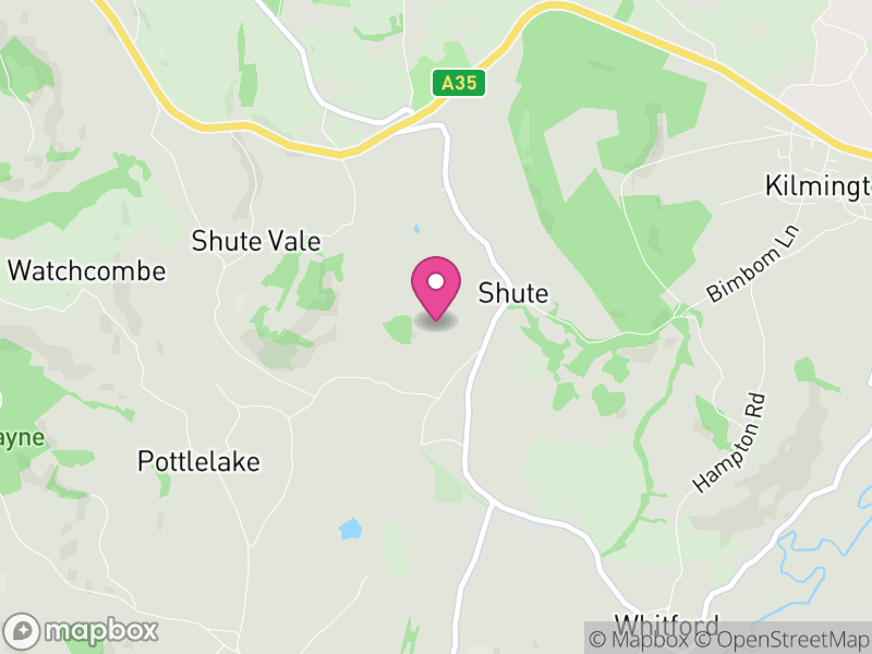 Map of Shute, East Devon