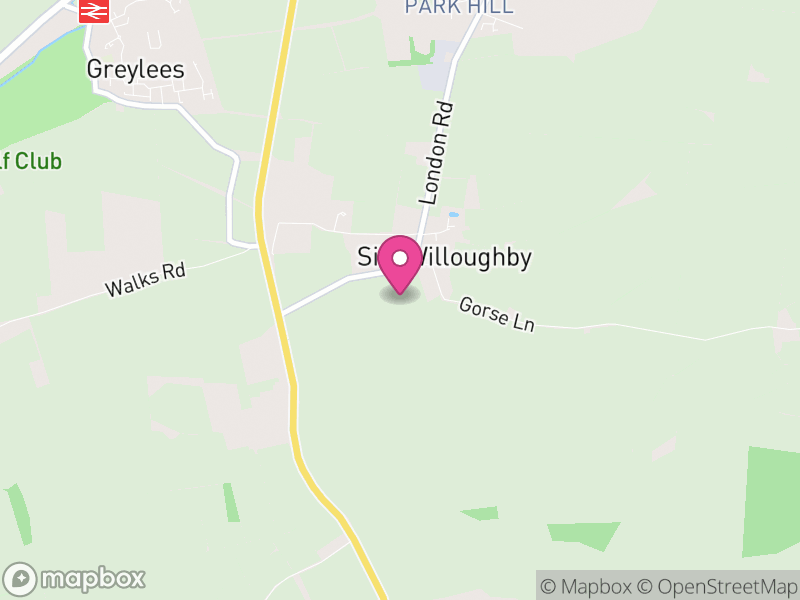 Map of Silk Willoughby, North Kesteven