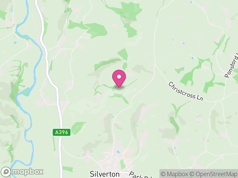 Map of Silverton, Mid Devon