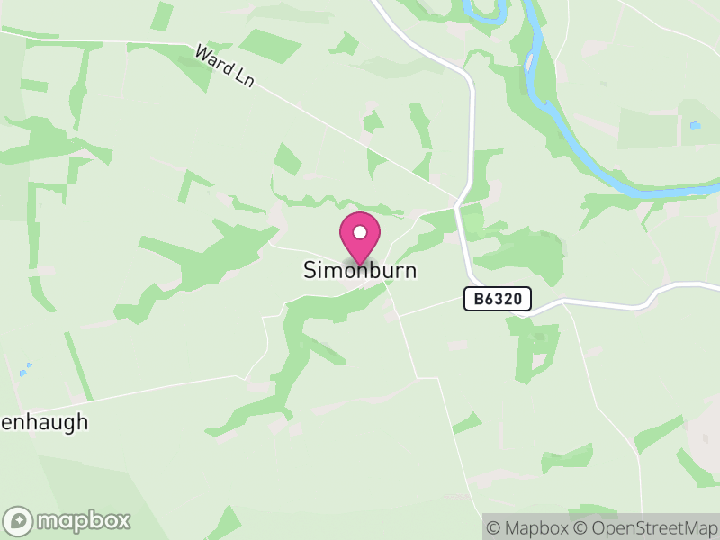 Map of Simonburn, Northumberland