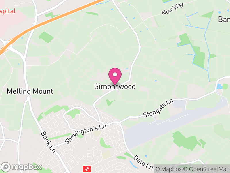 Map of Simonswood, West Lancashire