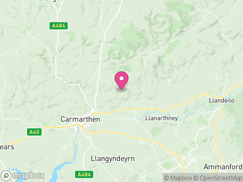 Map of Sir Gaerfyrddin / Carmarthenshire, Cymru / Wales
