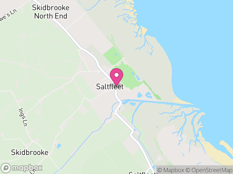 Map of Skidbrooke with Saltfleet Haven, East Lindsey