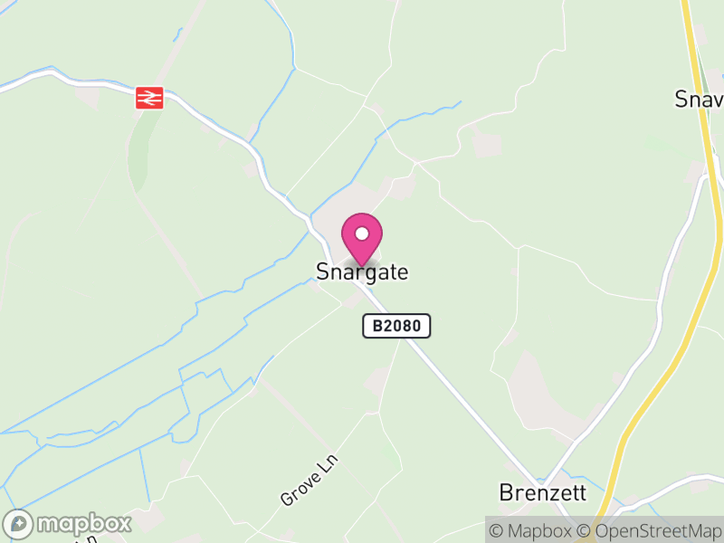 Map of Snargate, Folkestone and Hythe