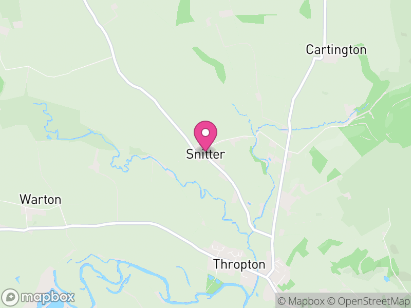 Map of Snitter, Northumberland