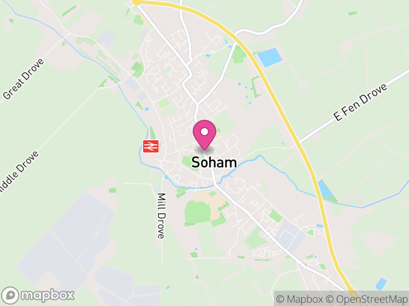 Map of Soham, East Cambridgeshire