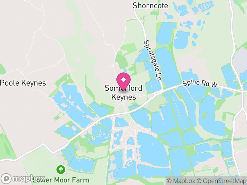 Map of Somerford Keynes, Cotswold