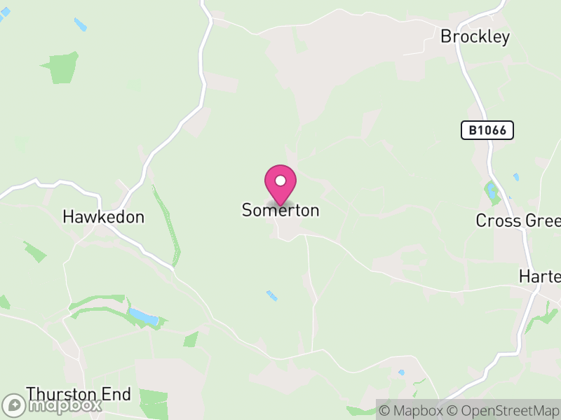 Map of Somerton, Babergh