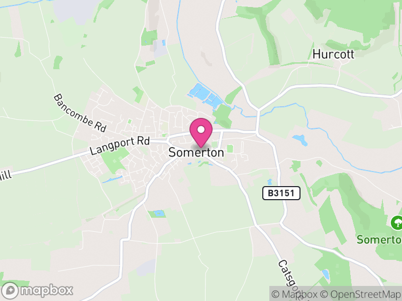 Map of Somerton, Somerset
