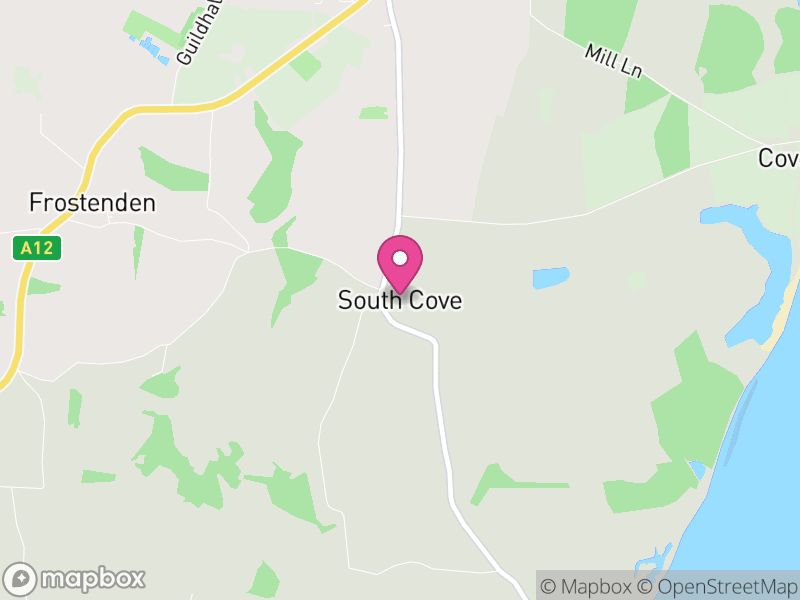 Map of South Cove, East Suffolk