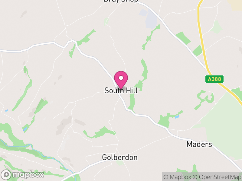 Map of South Hill, Cornwall
