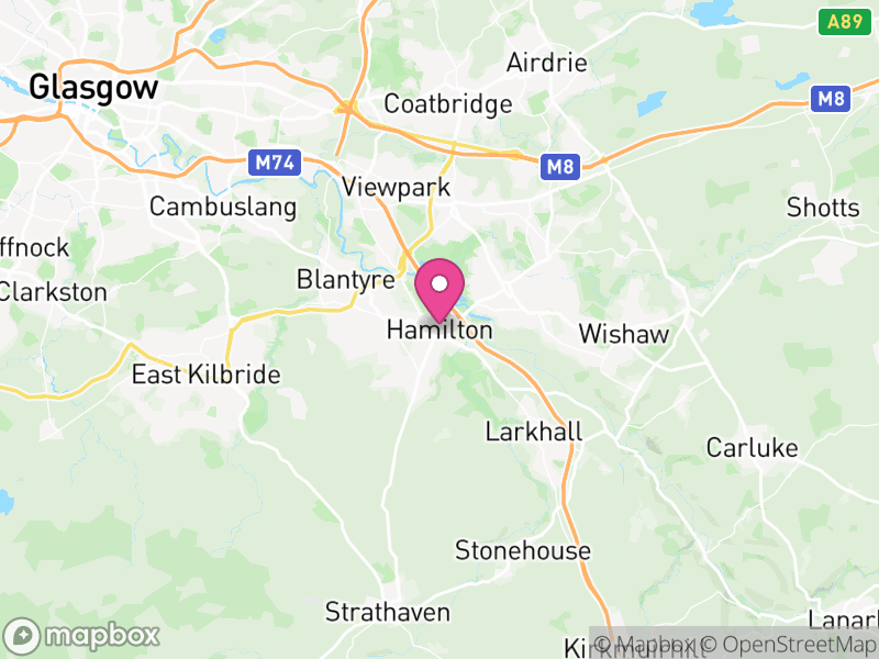 Map of South Lanarkshire, Scotland