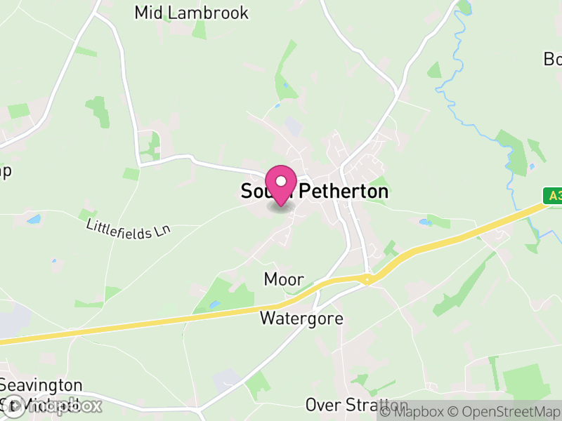 Map of South Petherton, Somerset