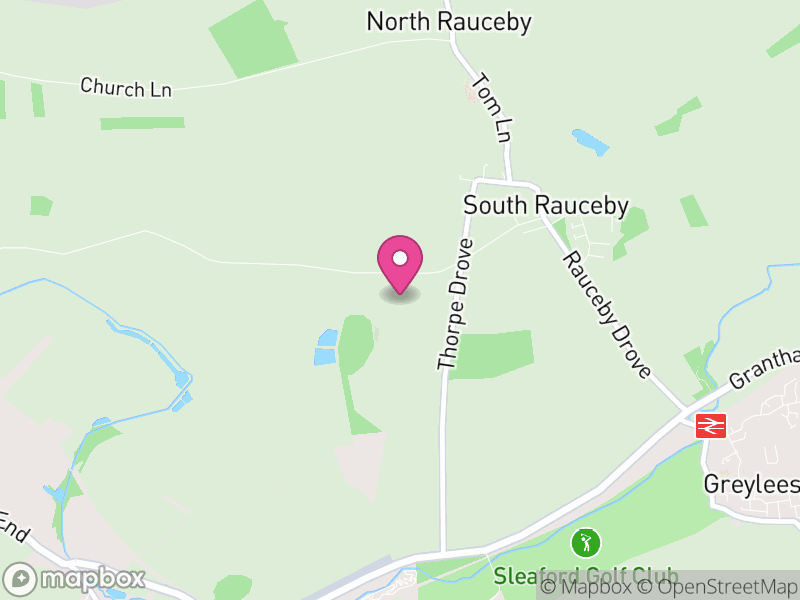 Map of South Rauceby, North Kesteven