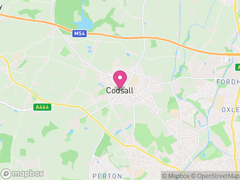 Map of South Staffordshire, Staffordshire, England