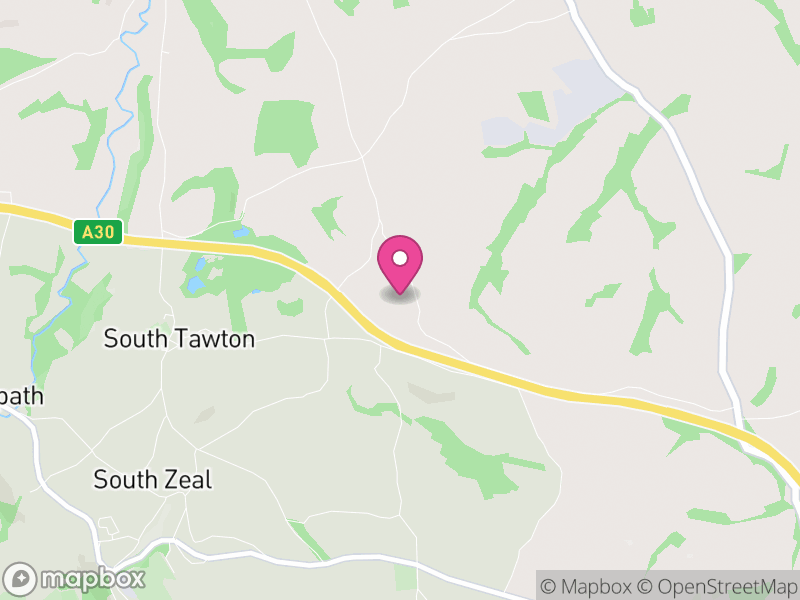 Map of South Tawton, West Devon