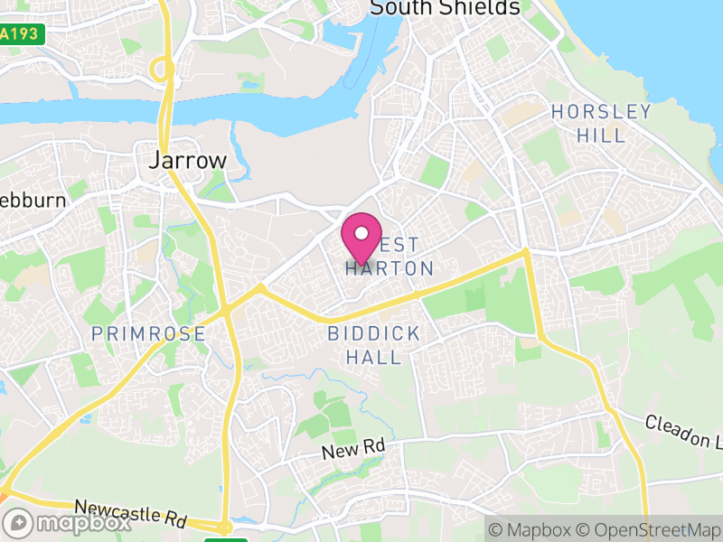 Map of South Tyneside, North East