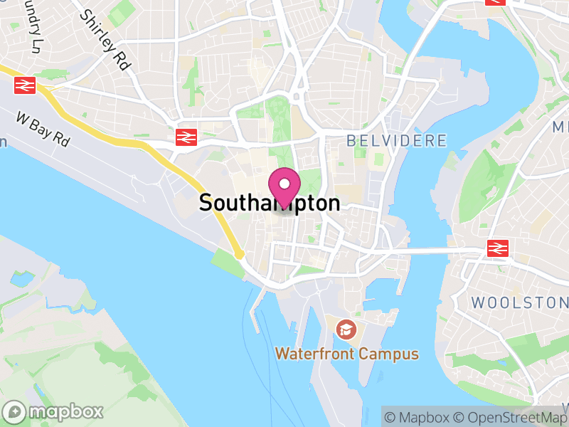 Map of Southampton, England