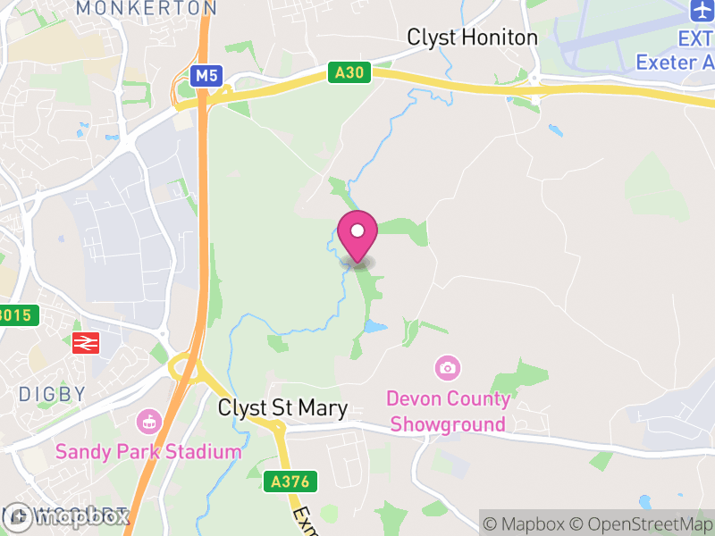 Map of Sowton, East Devon