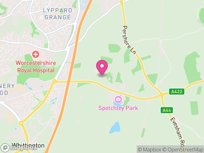 Map of Spetchley, Wychavon