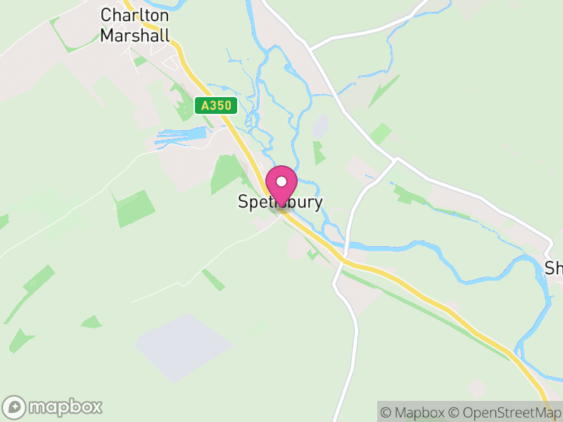 Map of Spetisbury, Dorset