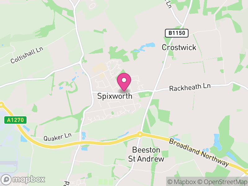 Map of Spixworth, Broadland