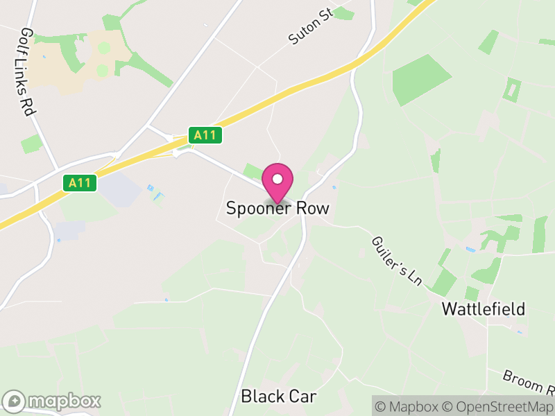Map of Spooner Row, South Norfolk