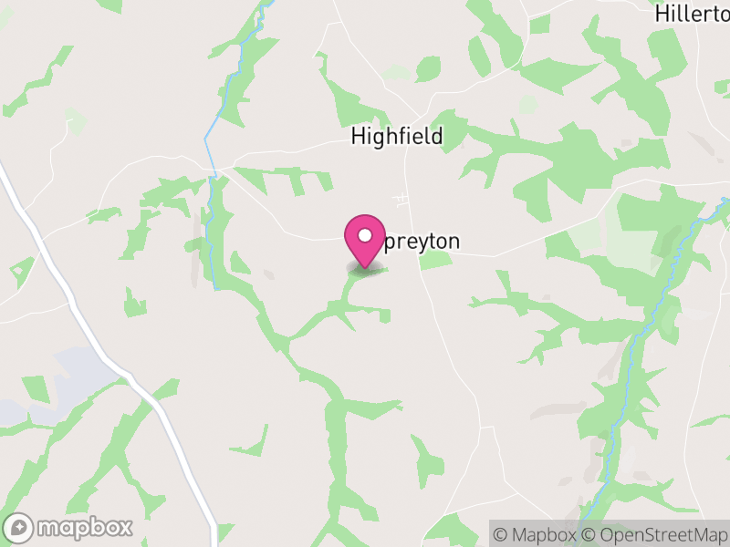 Map of Spreyton, West Devon