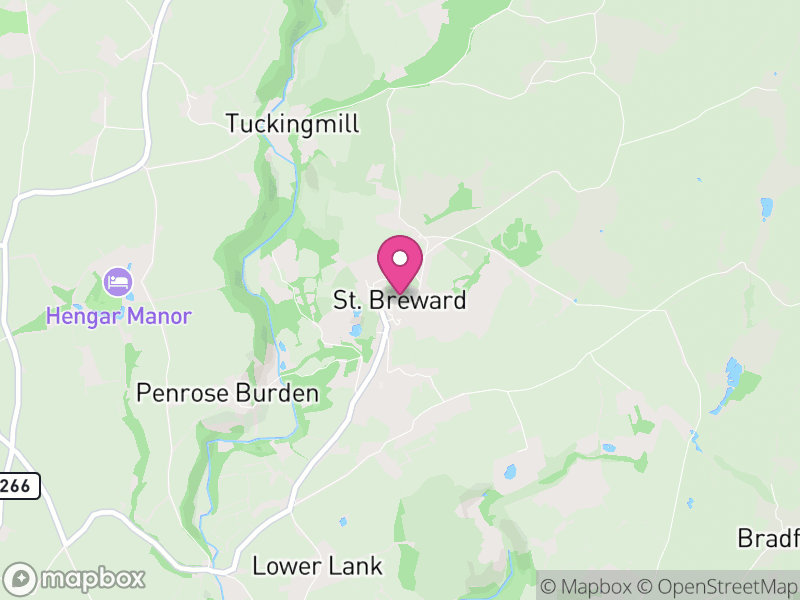 Map of St. Breward, Cornwall