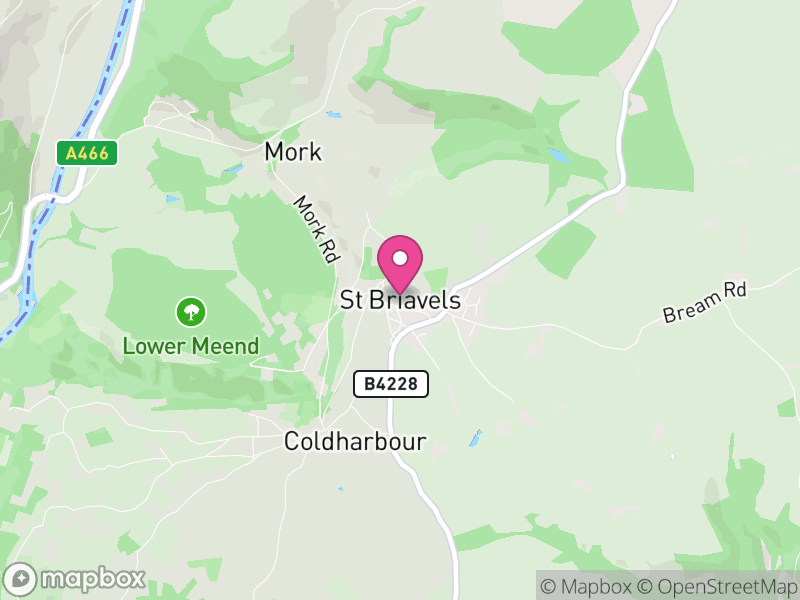 Map of St. Briavels, Forest of Dean