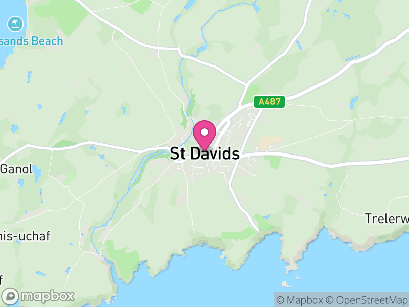 Map of St. David's and the Cathedral Close, Pembrokeshire