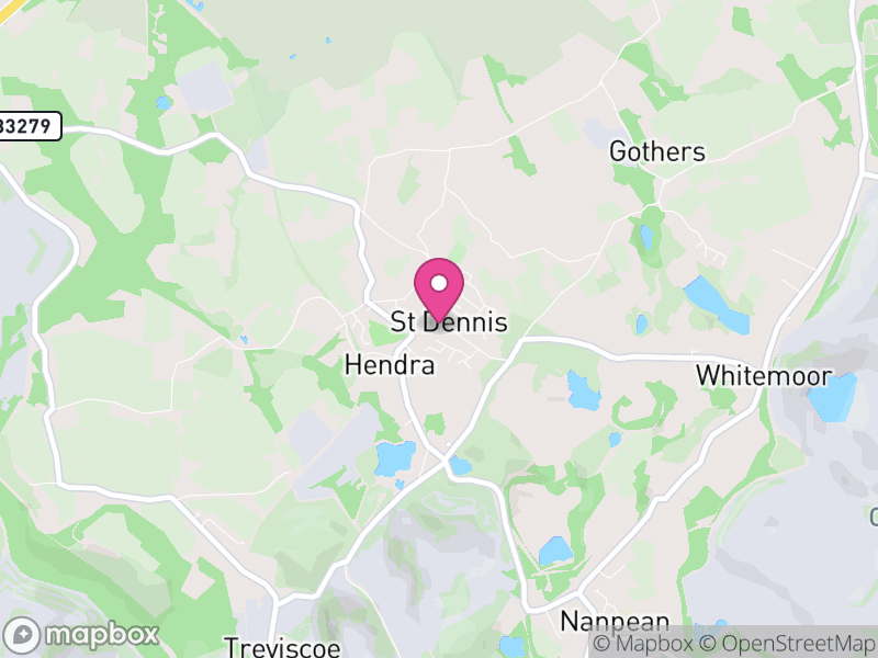 Map of St. Dennis, Cornwall