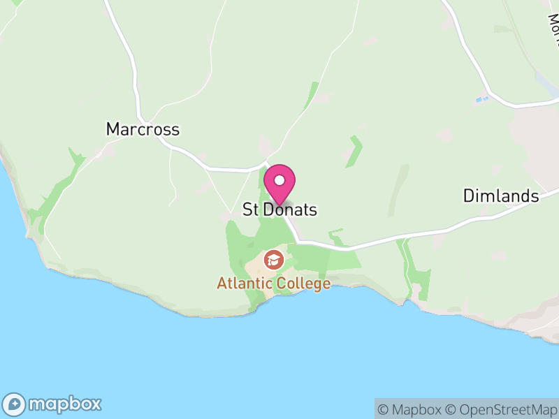 Map of St. Donats, Vale of Glamorgan