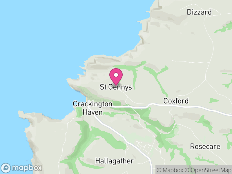 Map of St Gennys, Cornwall