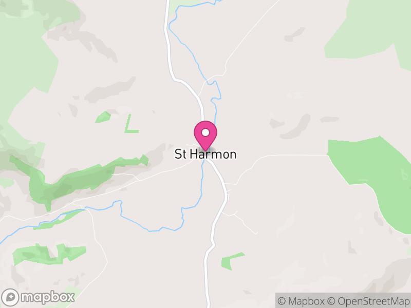 Map of St. Harmon, Powys