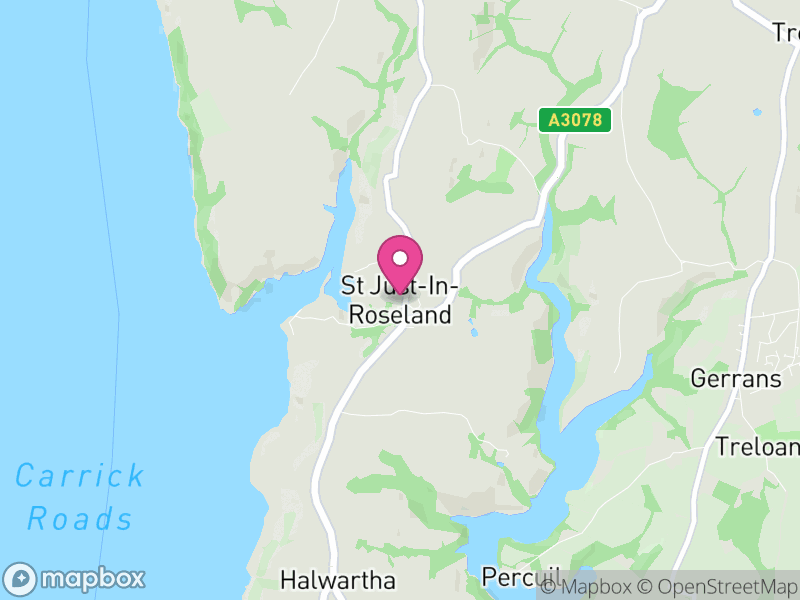 Map of St. Just-in-Roseland, Cornwall