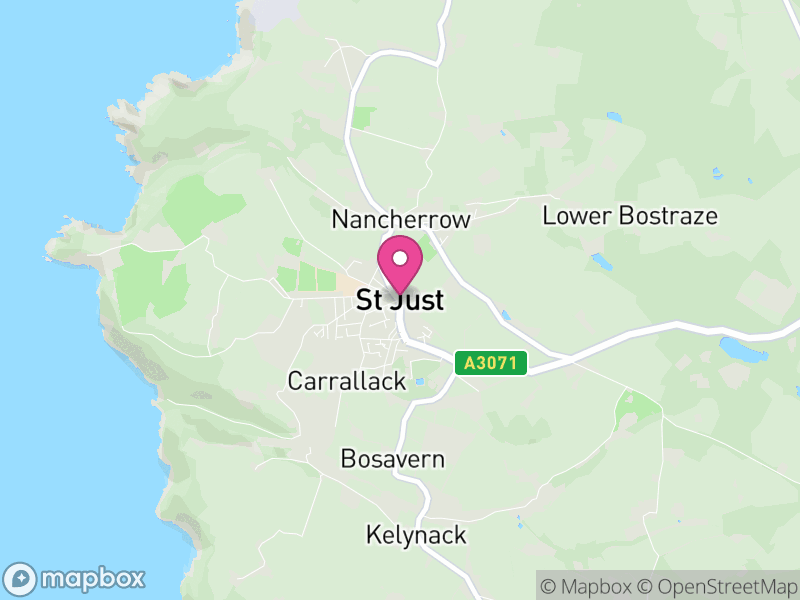 Map of St Just, Cornwall